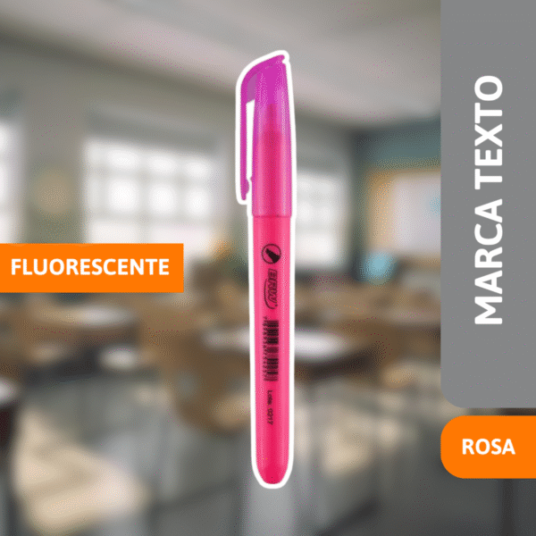 Marca Texto Fluorescente Rosa - BRW - Imagem 2