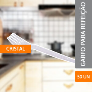 Garfo Refeição Premium Cristal 50 Un - PRAFESTA