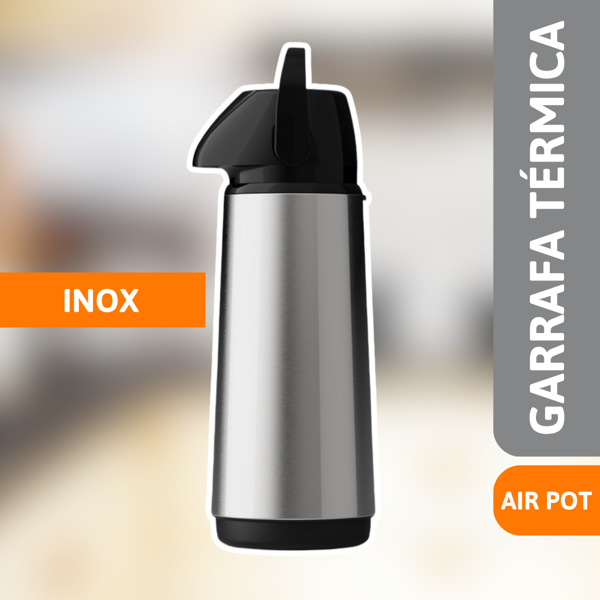 Garrafa Térmica Air Pot 1,8L Inox - INVICTA - Imagem 2