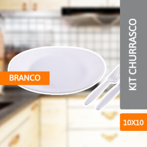 Kit Churrasco 10 X 10 Branco - PRAFESTA