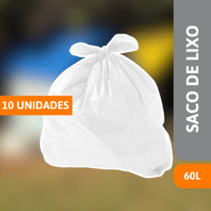 Saco De Lixo 60 Litros C/ 10 Un Leitoso - PLASTJAL