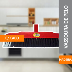 Vassoura De Pelo Madeira 40 CM - GUIRADO