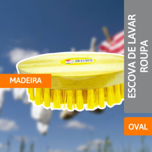 Escova De Lavar Roupa Oval Madeira - GUIRADO