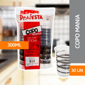 Copo Mania Festa 300ML C/30 Un - PRAFESTA