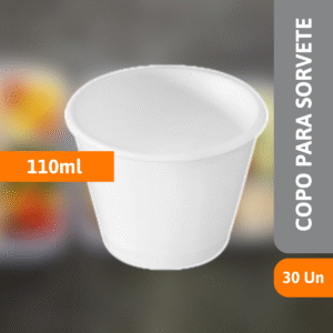 Copo De Isopor Para Sorvete 110ML 30 UN - MEIWA