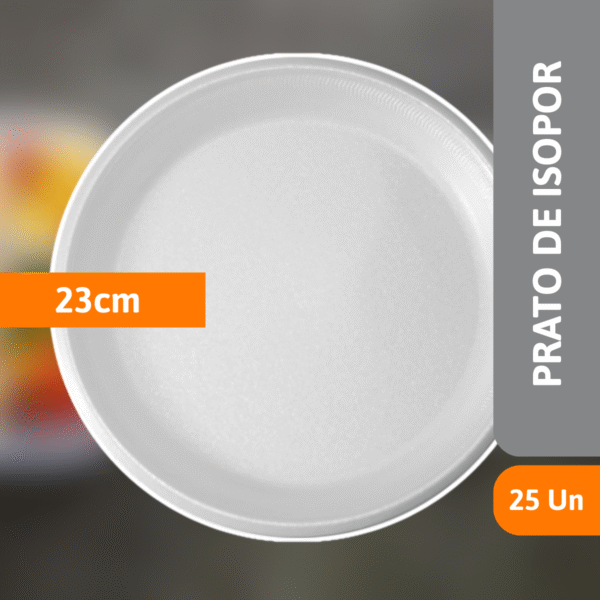 Prato De Isopor 23CM Com 25 Un - MEIWA - Imagem 2