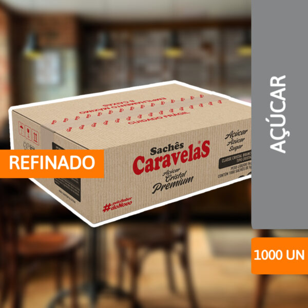 Açúcar Refinado Sachês 5g C/1000 Un - CARAVELAS - Imagem 2