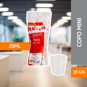 Copo Mini 25ML Pct C/ 10 Un - PRAFESTA