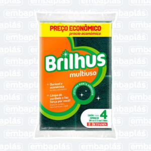 Esponja Para Louça Brilhus 4 Unidades - BETTANIN
