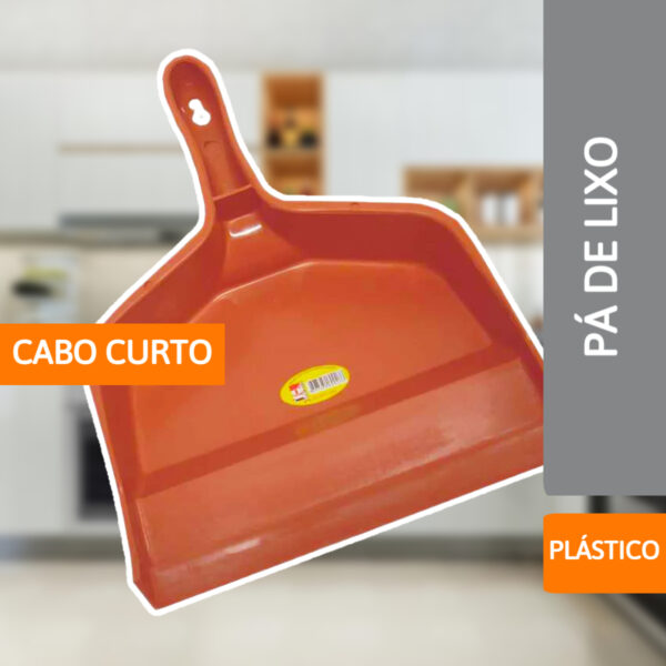 Pá De Lixo De Plástico Com Cabo Curto- GUIRADO - Imagem 2