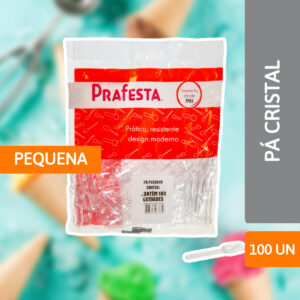 Pazinha Cristal Pequena Pct C/100 Un - PRAFESTA