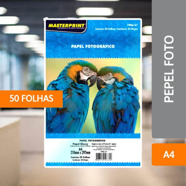 Papel Foto 180g A4 C/ 20 Folhas - MASTERPRINT - Imagem 2