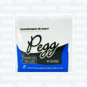 Guardanapo De Papel 20 X 20 C/ 50 Un Pegg - FAMILIAR
