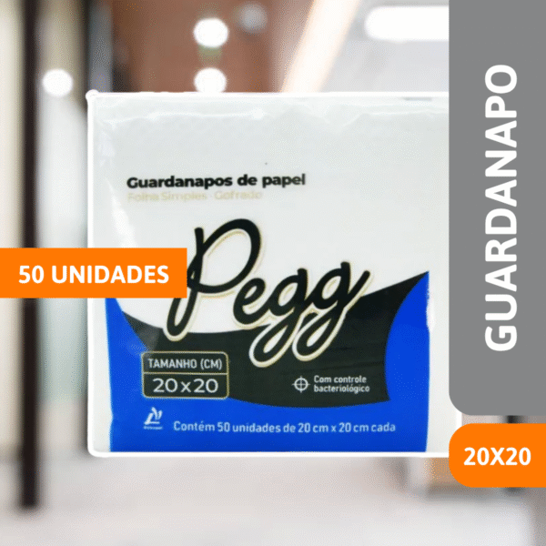 Guardanapo De Papel 20 X 20 C/ 50 Un Pegg - FAMILIAR - Imagem 2
