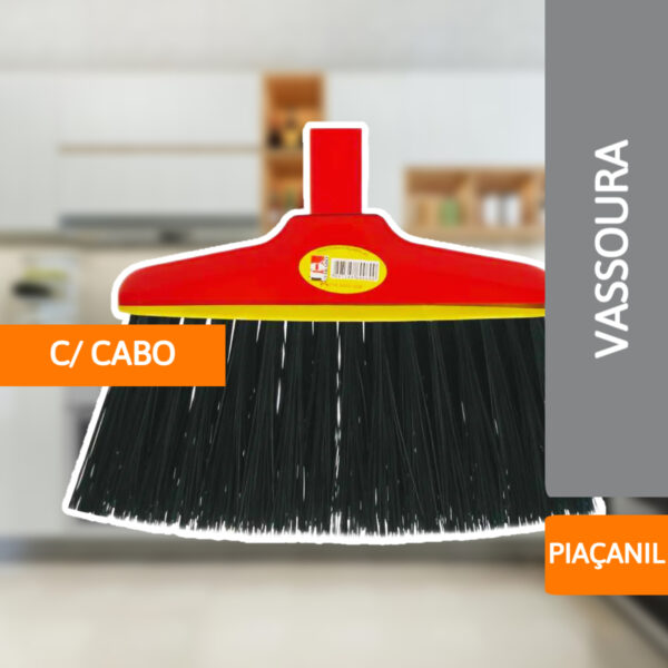 Vassoura Piaçanil Plástico - GUIRADO - Imagem 2