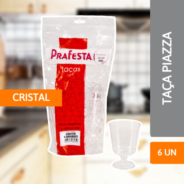 Taça Piazza 40ML Cristal Pct C/ 10 Un - PRAFESTA - Imagem 2
