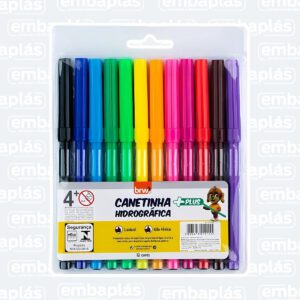 Canetinha Hidrográfica Plus C/12 Cores - BRW