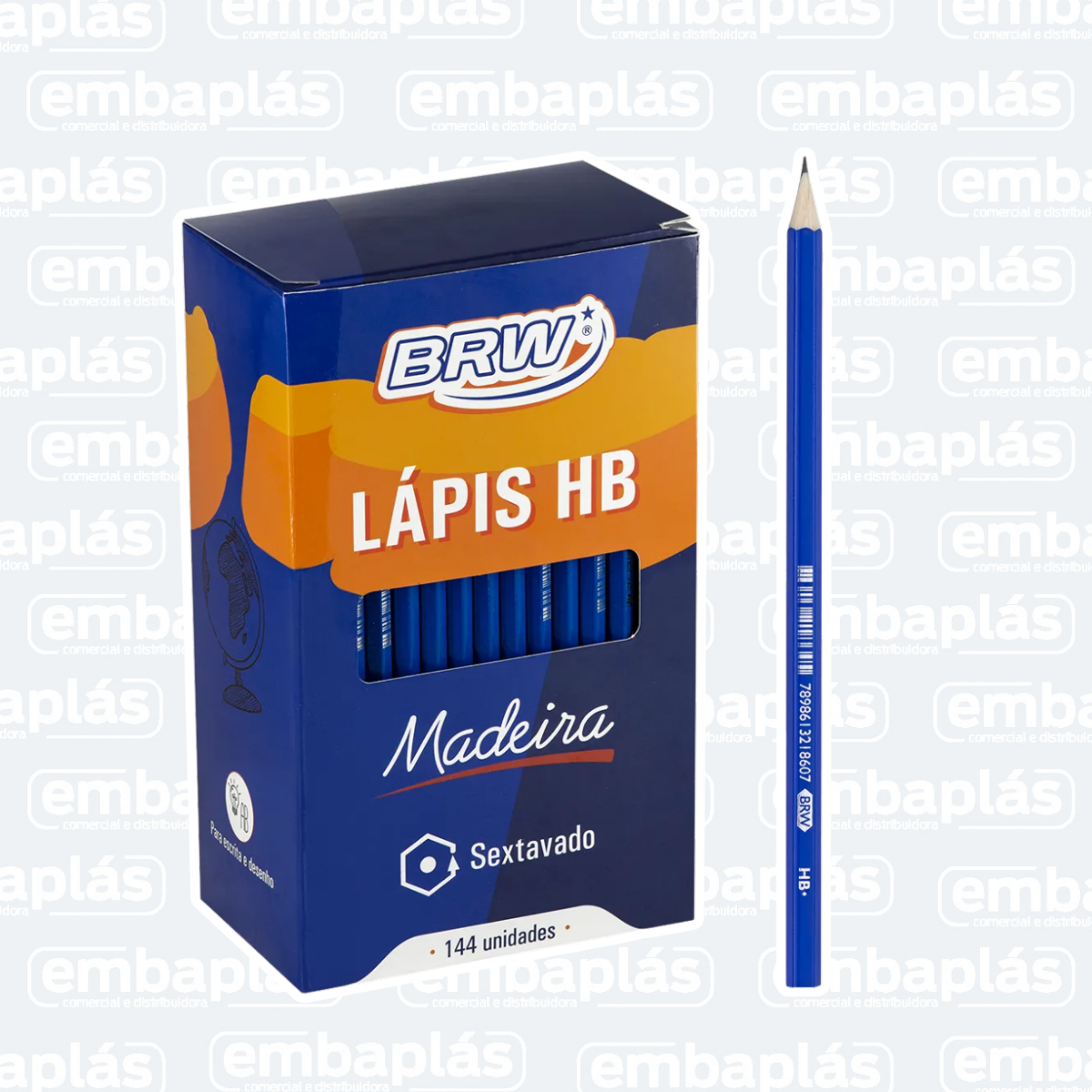 Lápis Preto Madeira Sextavado - BRW