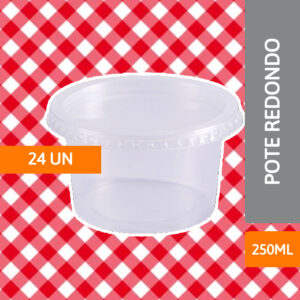 Pote Redondo 250ML Pct C/ 24 Un - PRAFESTA