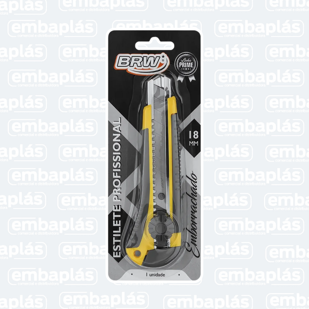 Estilete 18mm Profissional C/ Cabo Emborrachado - BRW