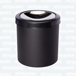 Cesto P/ Lixo Preto Basculante 5 Litros - VIEL