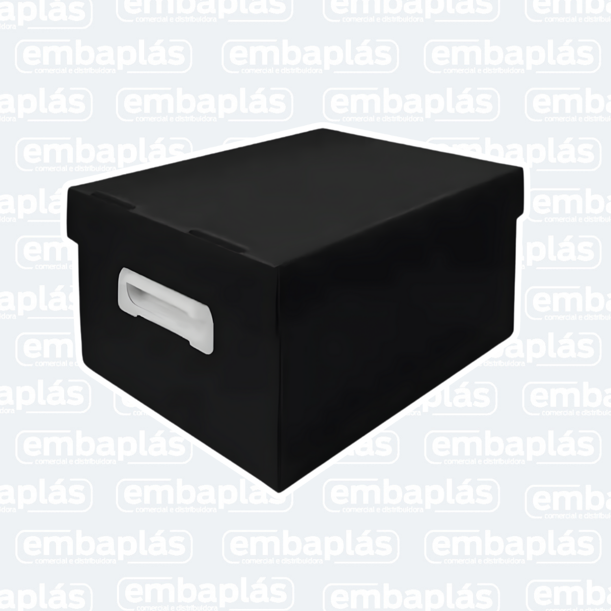 Caixa Organizadora Box G Preta - POLIBRAS