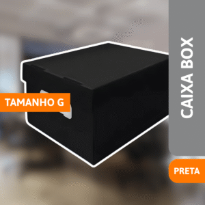 Caixa Organizadora Box G Preta - POLIBRAS
