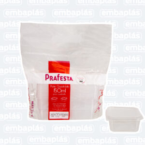 Pote Quadrado 150ML Pct C/20 Un - PRAFESTA