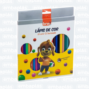 Lápis De Cor Sextavado C/24 Cores Reciclado - BRW