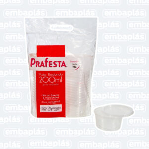 Pote Redondo 200ML Pct C/ 24 Un - PRAFESTA