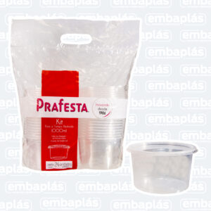 Pote Redondo 1000ML Pct C/ 24Un - PRAFESTA