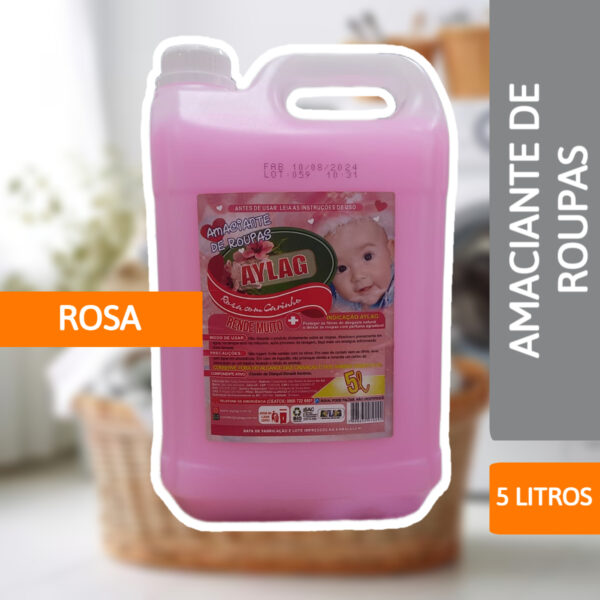 Amaciante De Roupas Rosa 5L - AYLAG - Imagem 2
