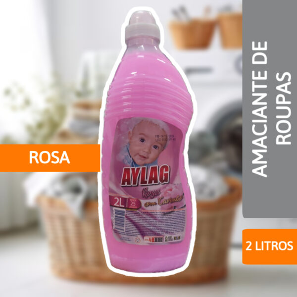 Amaciante De Roupas Rosa 2L - AYLAG - Imagem 3