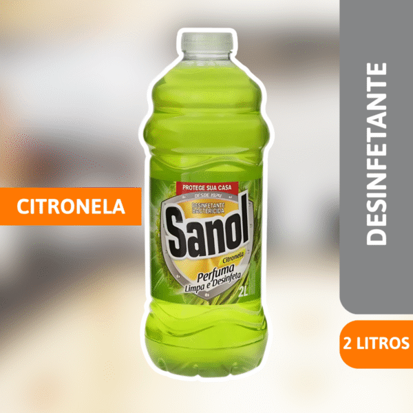 Desinfetante Citronela 2L - SANOL - Imagem 2