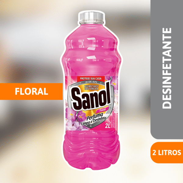 Desinfetante Floral 2L - SANOL - Imagem 2