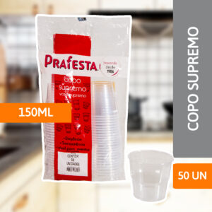 Copo Supremo 150 ML C/50 Un - PRAFESTA