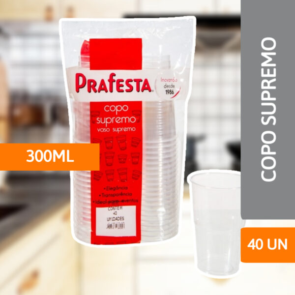 Copo Supremo 300 ML C/40 Un - PRAFESTA - Imagem 2