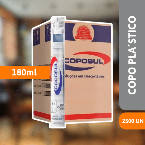 Copo Plástico 180ml Abnt 2500 Un - COPOSUL - Imagem 2