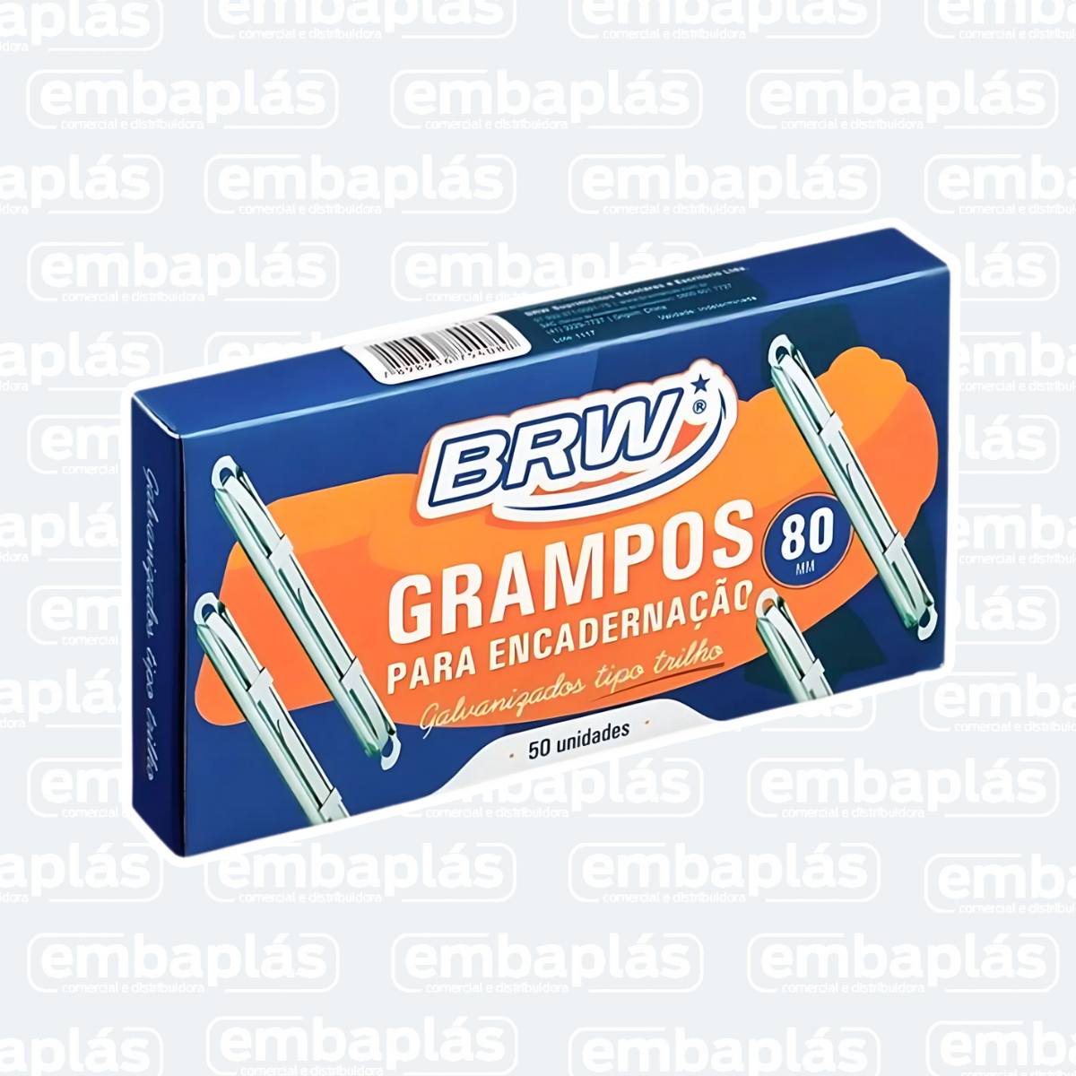Grampo Trilho Metal C/50 Un - BRW