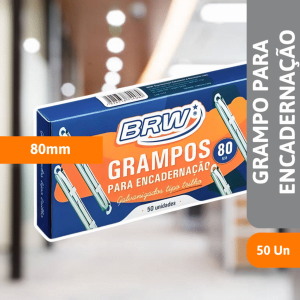 Grampo Trilho Metal C/50 Un - BRW - Imagem 2