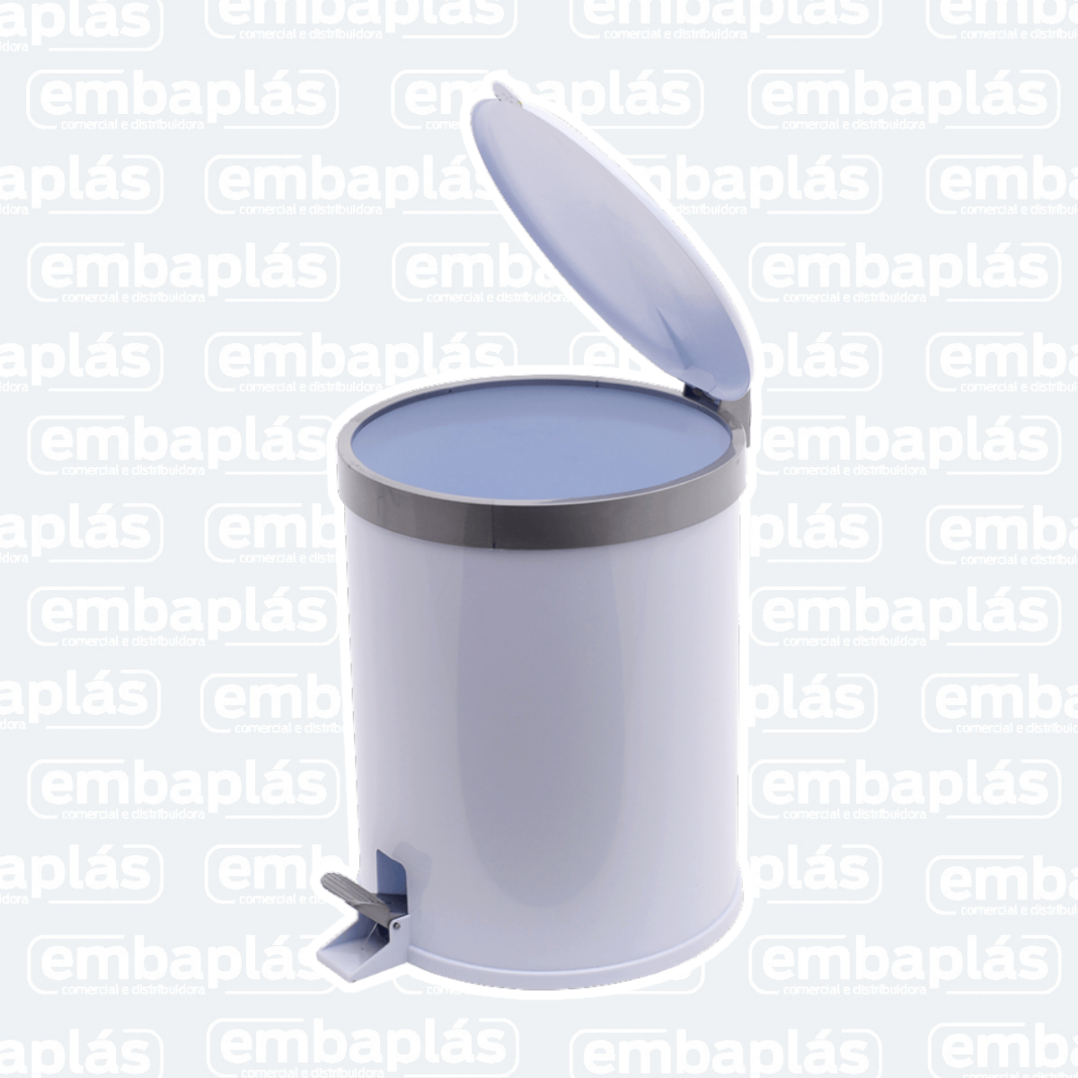 Lixeira Com Pedal 12 Litros Branca - VIEL