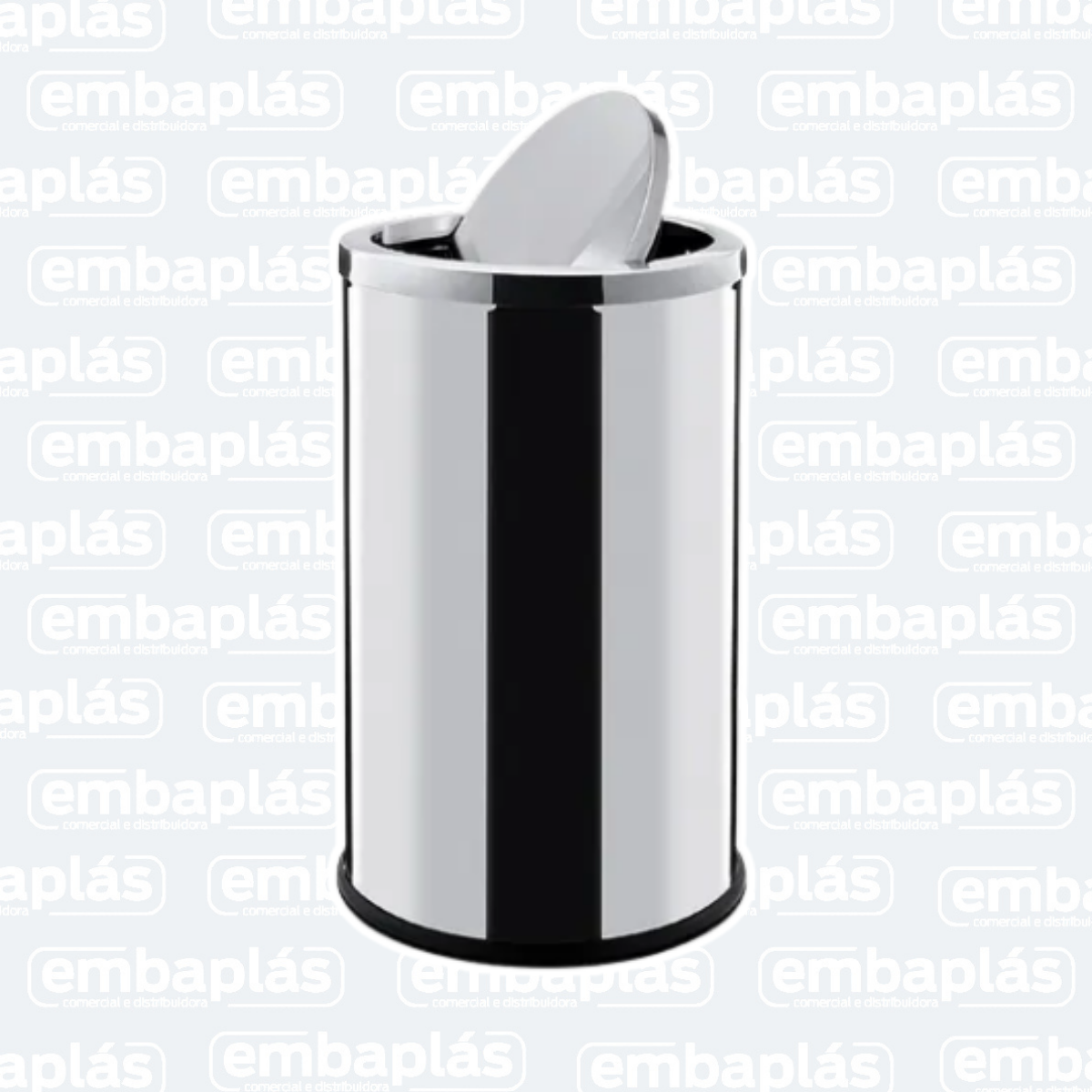 Cesto P/ Lixo Inox C/ Tampa Basculante 20L - VIEL