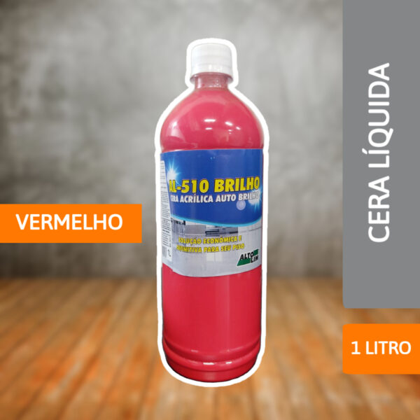 Cera Líquida Auto Brilho Vermelha 1L - ALTOLIM - Imagem 2