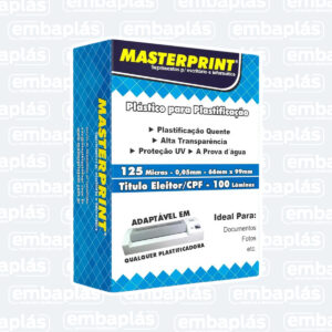 Plástico P/ Plastificação 125 Micras 66x99mm