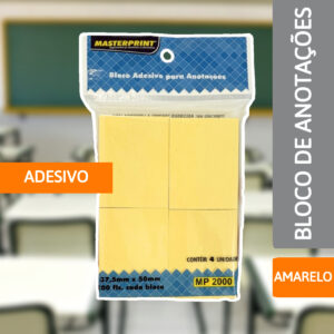 Bloco Adesivo Para Anotação 37,5 X 50MM - MASTERPRINT