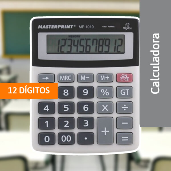 Calculadora Manual Eletrônica 12 Dígitos - MASTERPRINT - Imagem 2