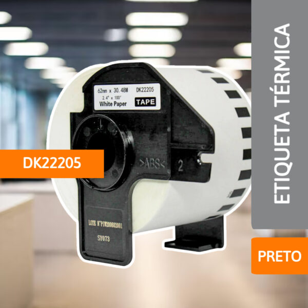 Etiqueta Térmica Compatível Brother 62mm x 30,48m - MASTERPRINT - Imagem 2