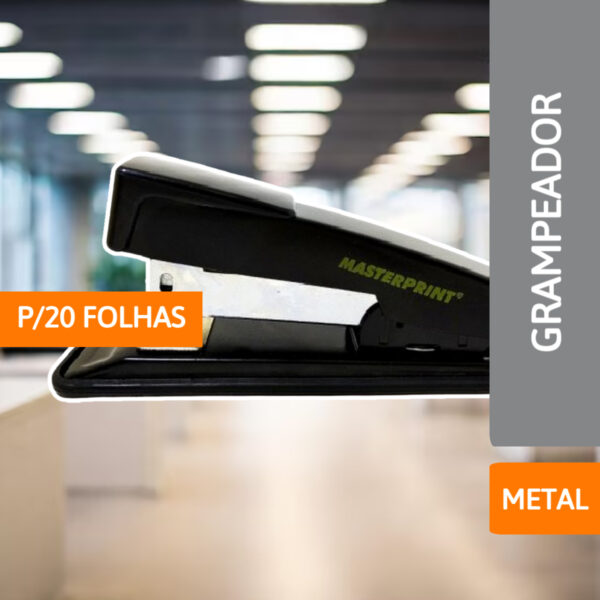 Grampeador De Metal 11,5CM P/ 20 Folhas - MASTERPRINT - Imagem 2