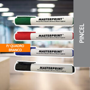Pincel Marcador P/ Quadro Branco Recarregável - MASTERPRINT