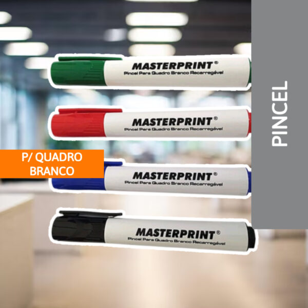 Pincel Marcador P/ Quadro Branco Recarregável - MASTERPRINT - Imagem 2